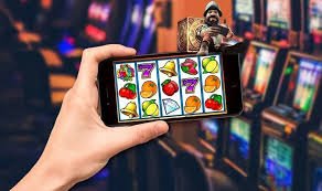 Casino game selection screen featuring slots and table games categories